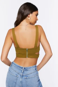 Ponte Knit Cutout Bralette