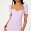 Ponte Puff-Sleeve Mini Dress