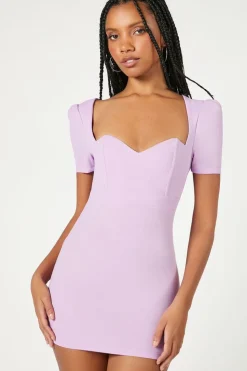 Ponte Puff-Sleeve Mini Dress