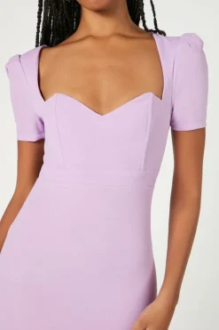 Ponte Puff-Sleeve Mini Dress