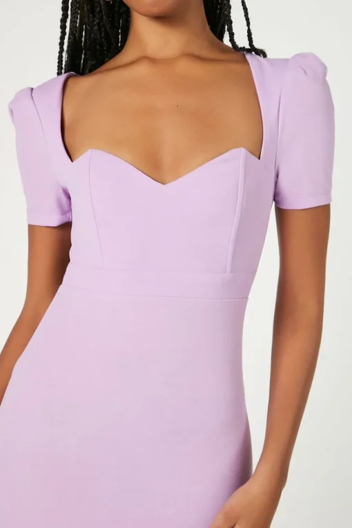 Ponte Puff-Sleeve Mini Dress