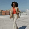 Ponte-Knit Flare Pants