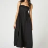 Poplin Babydoll Maxi Dress