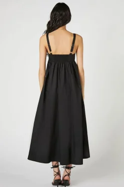 Poplin Babydoll Maxi Dress