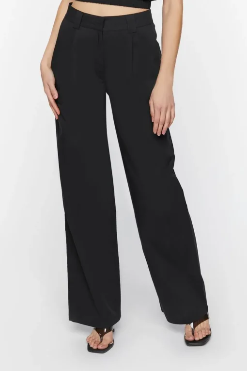 Poplin High-Rise Trousers