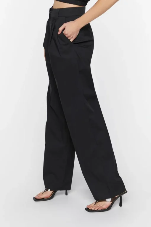 Poplin High-Rise Trousers