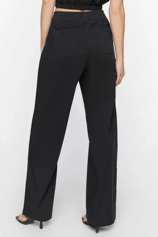 Poplin High-Rise Trousers