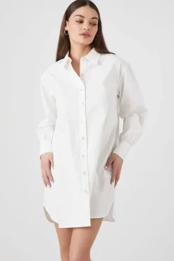 Poplin Mini Shirt Dress