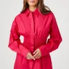 Poplin Mini Shirt Dress