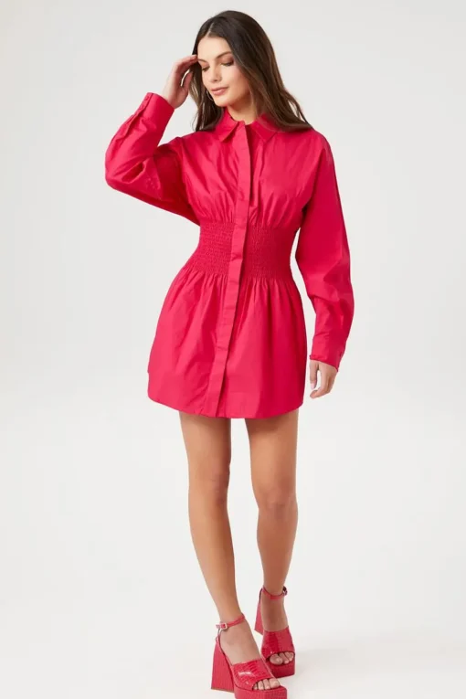 Poplin Mini Shirt Dress