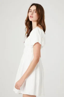 Poplin Peasant Mini Dress