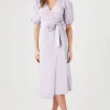 Poplin Wrap Midi Dress