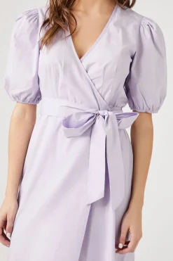 Poplin Wrap Midi Dress