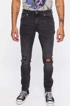 Premium Distressed Slim-Fit Jeans