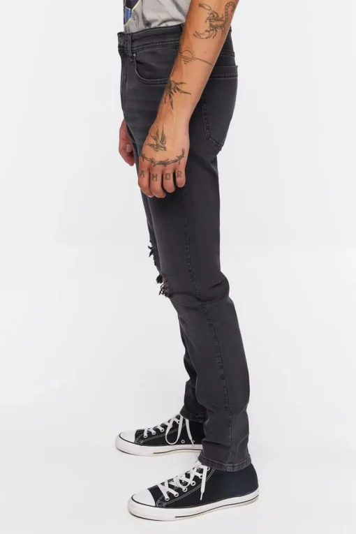 Premium Distressed Slim-Fit Jeans