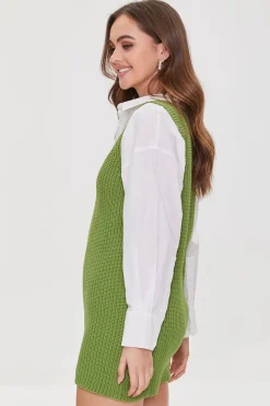 Purl Knit Mini Dress