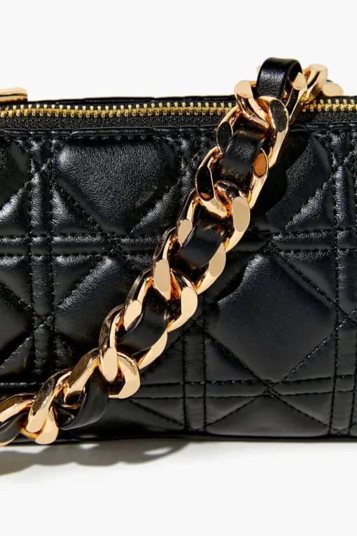 Quilted Baguette Shoulder Bag