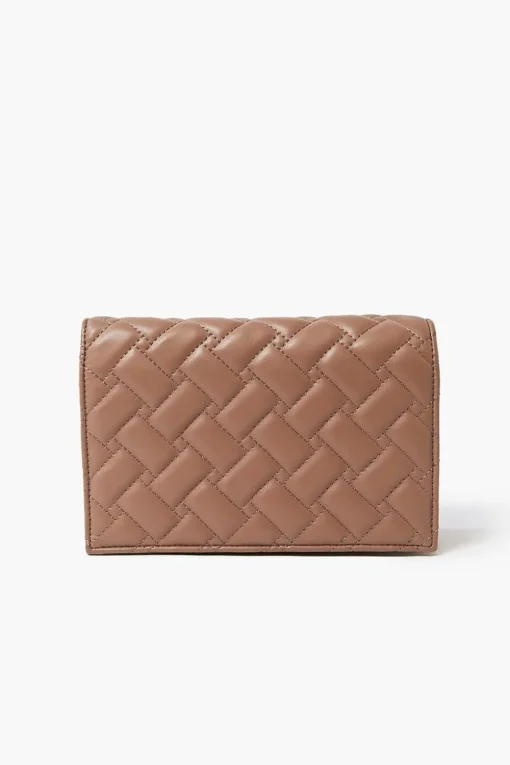 Quilted Faux Leather Crossbody Bag