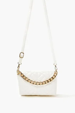 Quilted Faux Leather Crossbody Bag