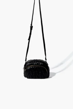 Quilted Faux Leather Crossbody Bag