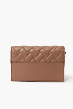Quilted Faux Leather Crossbody Bag