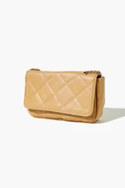 Quilted Faux Leather Crossbody Bag