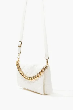 Quilted Faux Leather Crossbody Bag