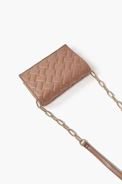 Quilted Faux Leather Crossbody Bag