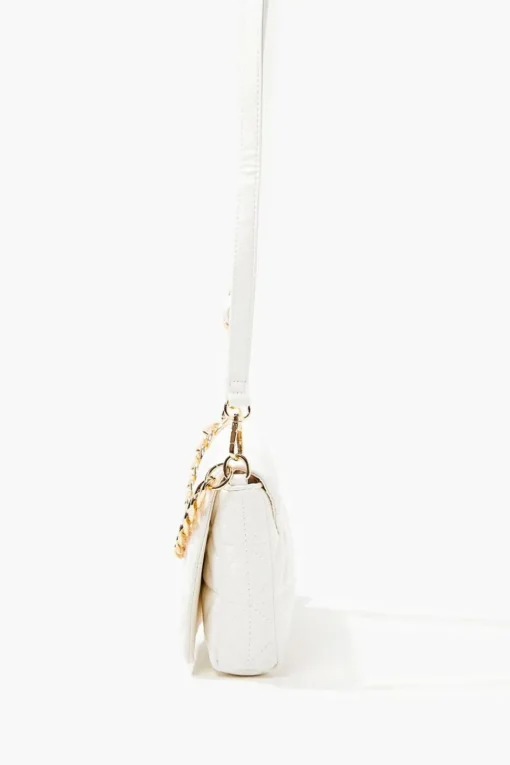 Quilted Faux Leather Crossbody Bag