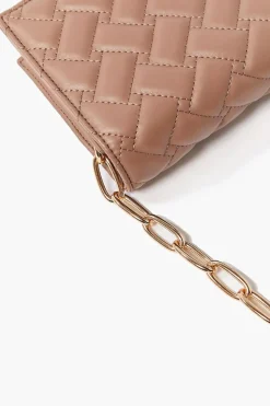 Quilted Faux Leather Crossbody Bag