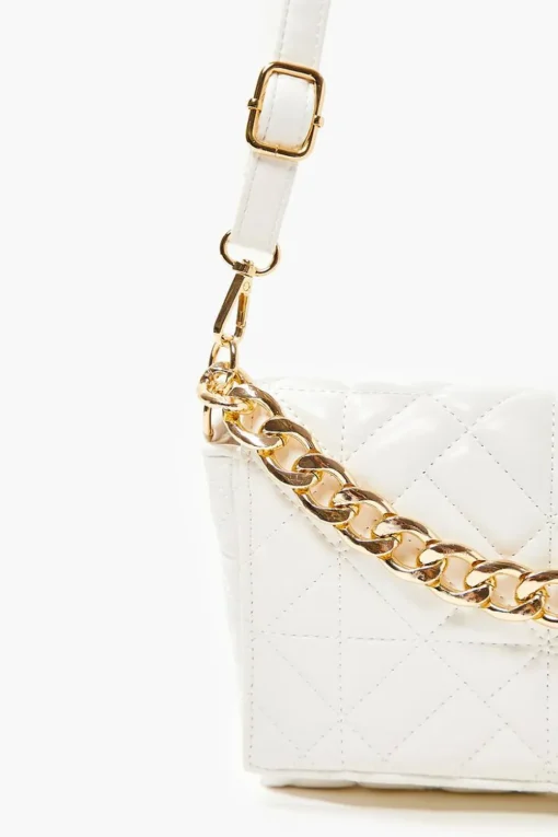 Quilted Faux Leather Crossbody Bag