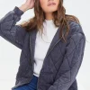 Quilted Zip-Up Hoodie