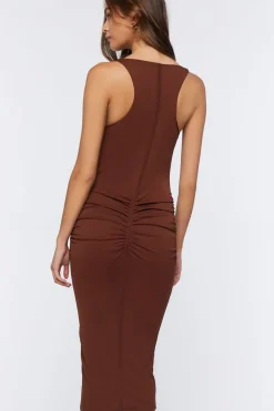 Racerback Ruched Midi Dress