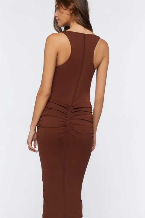 Racerback Ruched Midi Dress