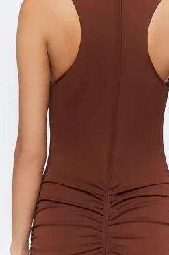 Racerback Ruched Midi Dress