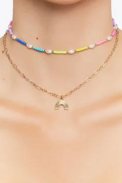 Rainbow Charm Necklace Set