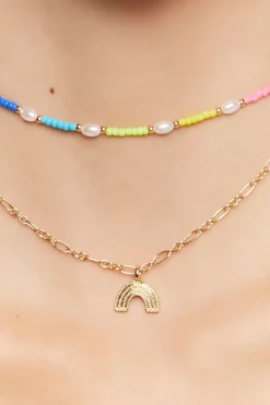 Rainbow Charm Necklace Set
