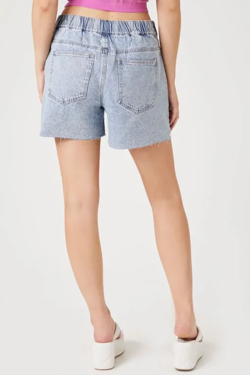 Raw-Cut Denim Shorts