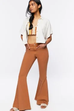 Raw-Cut Flare Jeans