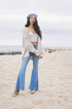 Raw-Cut Flare Jeans
