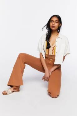 Raw-Cut Flare Jeans