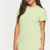 Raw-Cut Mini T-Shirt Dress