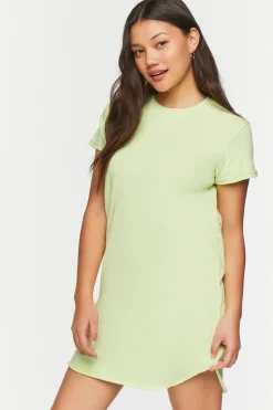 Raw-Cut Mini T-Shirt Dress