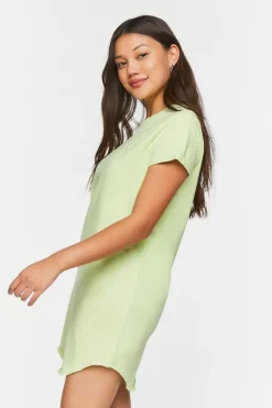 Raw-Cut Mini T-Shirt Dress
