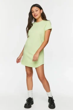 Raw-Cut Mini T-Shirt Dress