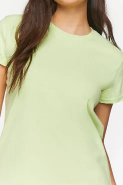 Raw-Cut Mini T-Shirt Dress