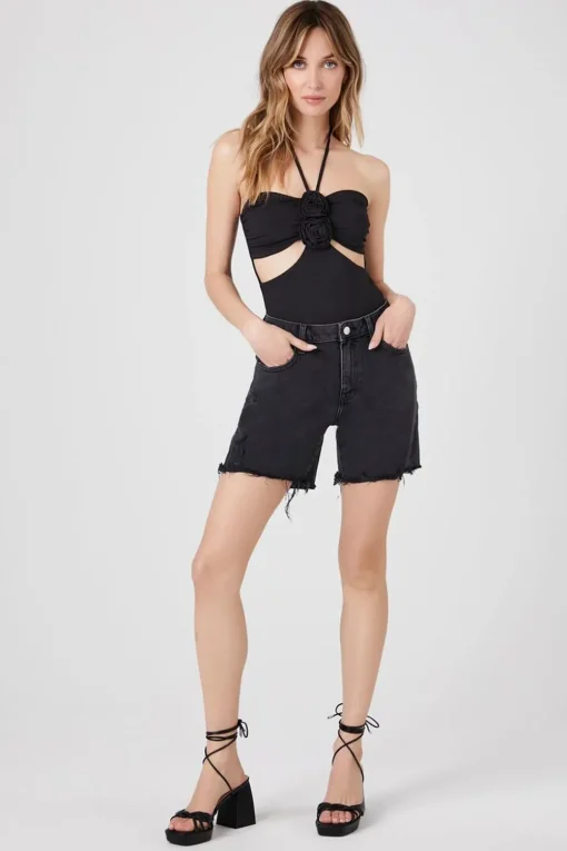 Recycled Cotton Baggy Denim Shorts