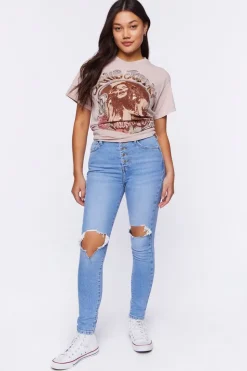 Recycled Cotton Distressed Skinny Jeans
