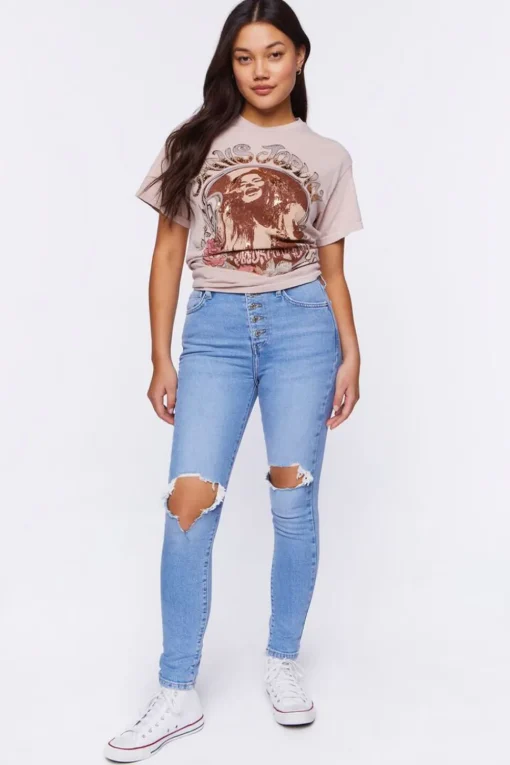 Recycled Cotton Distressed Skinny Jeans