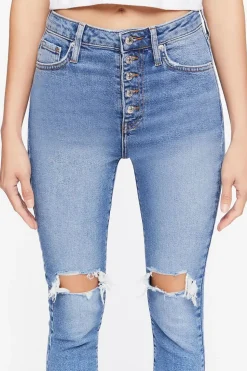 Recycled Cotton Distressed Skinny Jeans